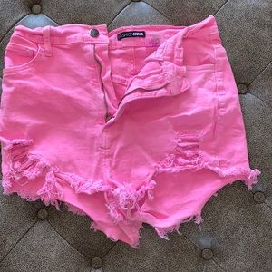 Pink booty shorts